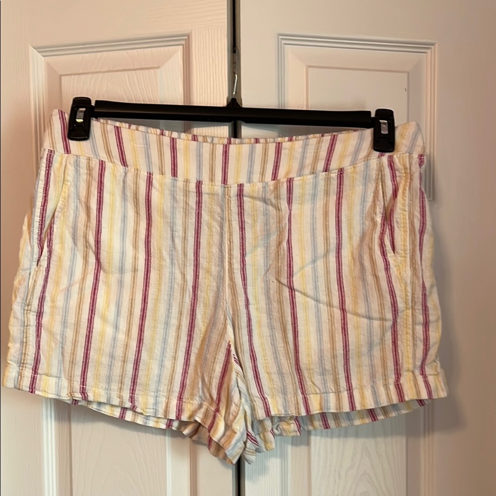 Striped Linen Shorts